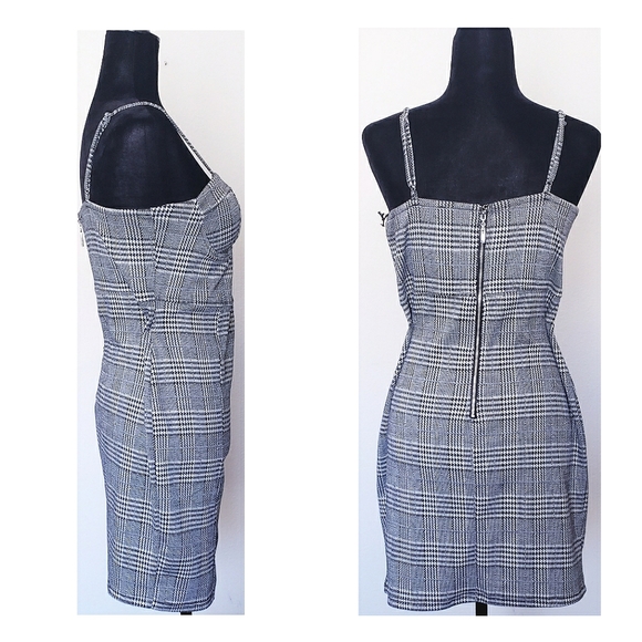 Haute Monday Black/White Strap Fitted Dress - Picture 2 of 3